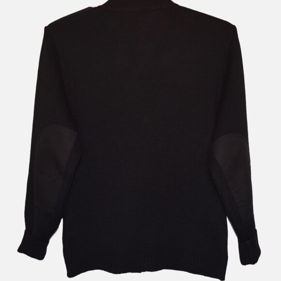 MILITARY EQUIPMENT Corporation Of America Black Wool Blend Cardigan Size 40L/M - Picture 2 of 8